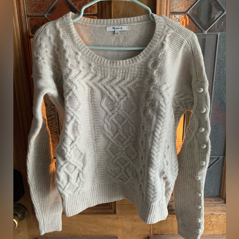 Madewell cable knit bobble sweater